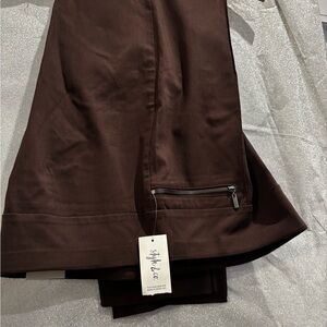 Style & Co Brown Dress Pants with Wool-Blend Sheen